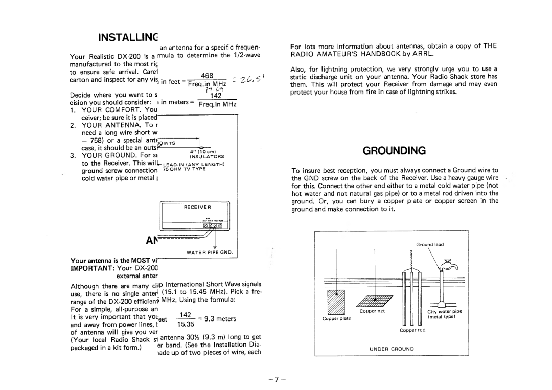 Realistic DX-200 manual 