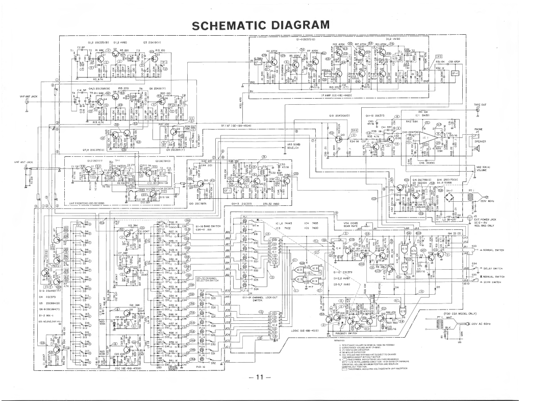 Realistic PRO-16A manual Schematic Diagram, Isv 