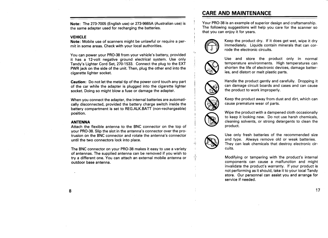 Realistic Pro-38 manual 