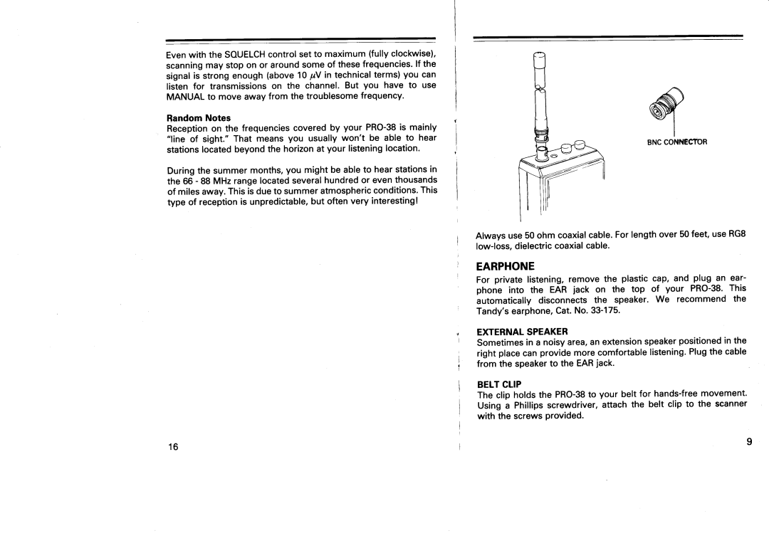 Realistic Pro-38 manual 