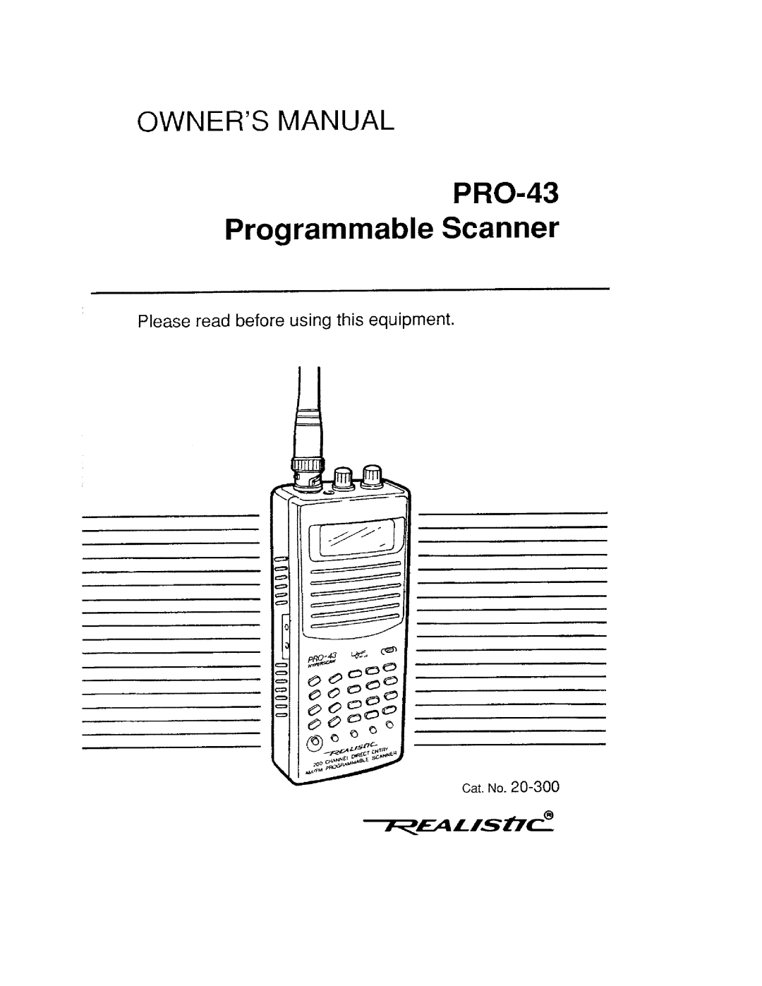 Realistic PRO-43 manual 