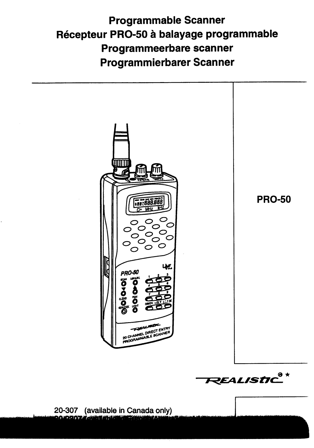 Realistic PRO-50 manual 