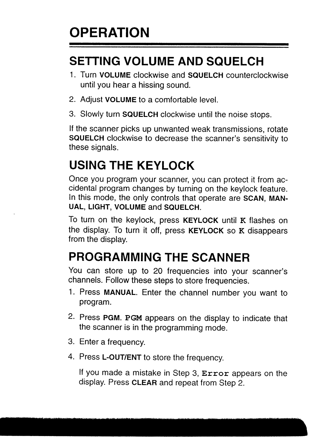 Realistic PRO-50 manual 