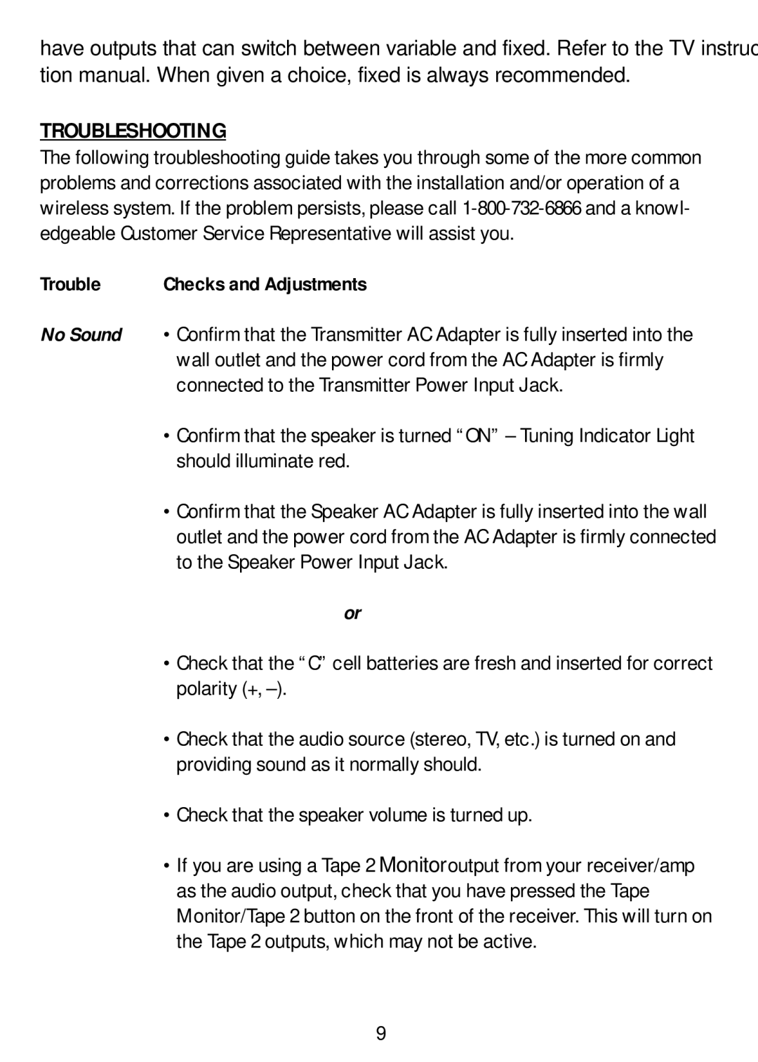 Recoton/Advent AW810 manual Troubleshooting 