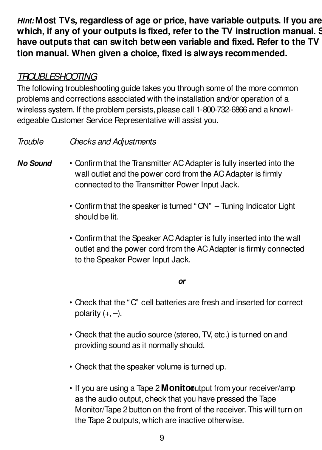 Recoton/Advent AW820 manual Troubleshooting 