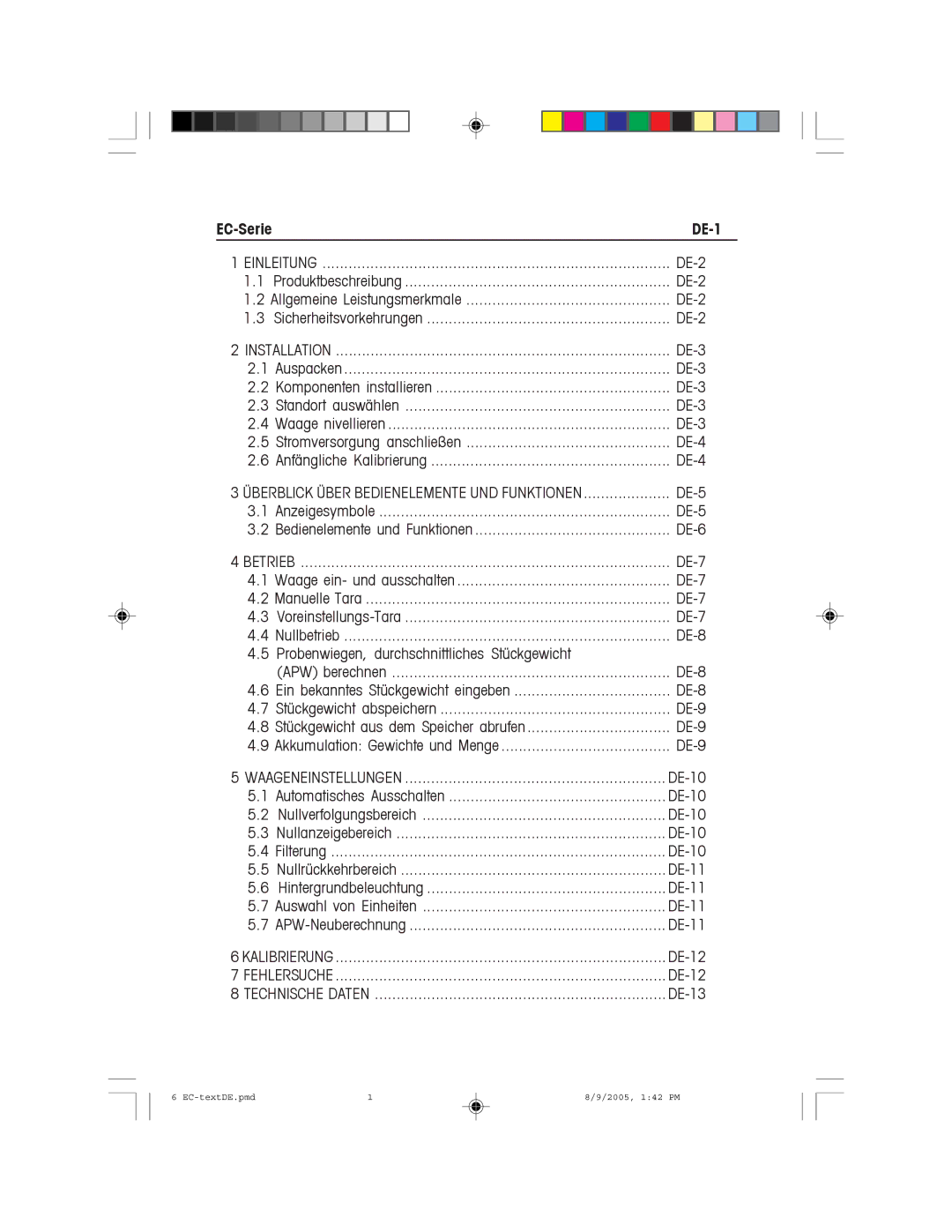 Recoton/Advent EC Series instruction manual DE-1 