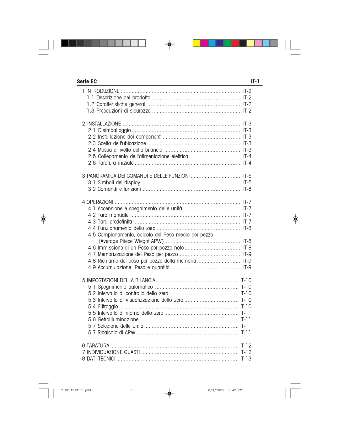 Recoton/Advent EC Series instruction manual IT-1 