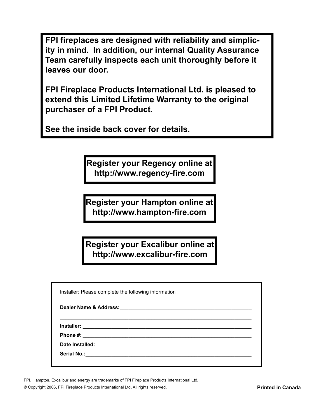 Recoton/Advent U31-NG2, U31-LP2 installation manual Installer Please complete the following information 