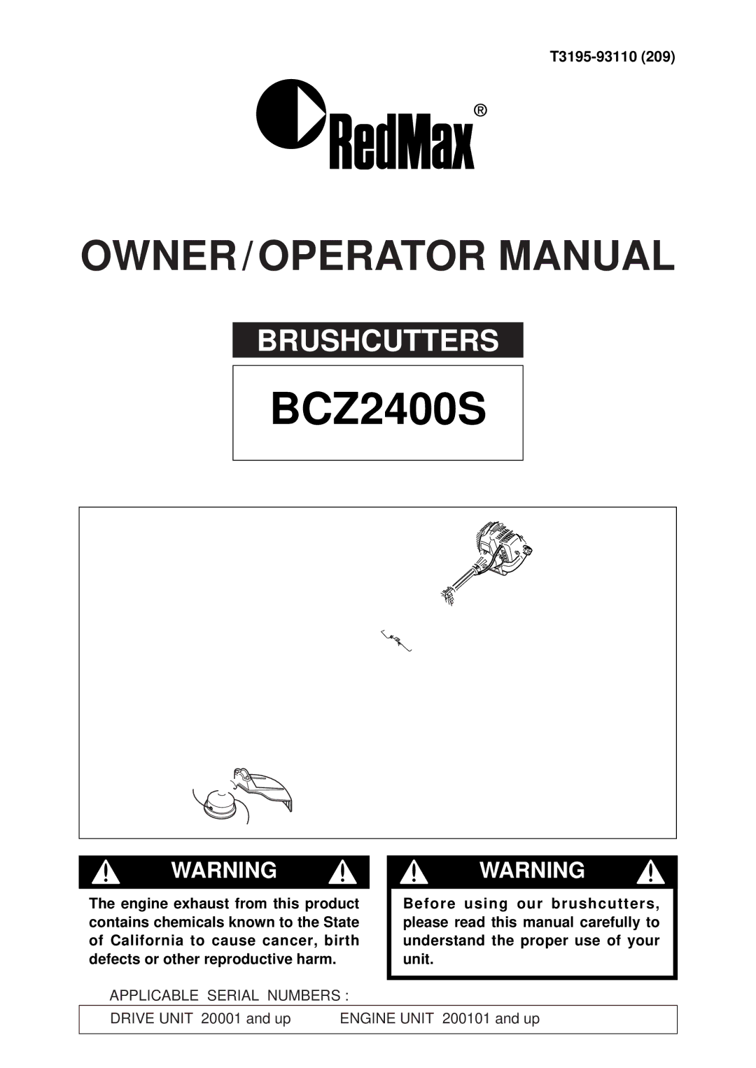 RedMax BCZ2400S manual 