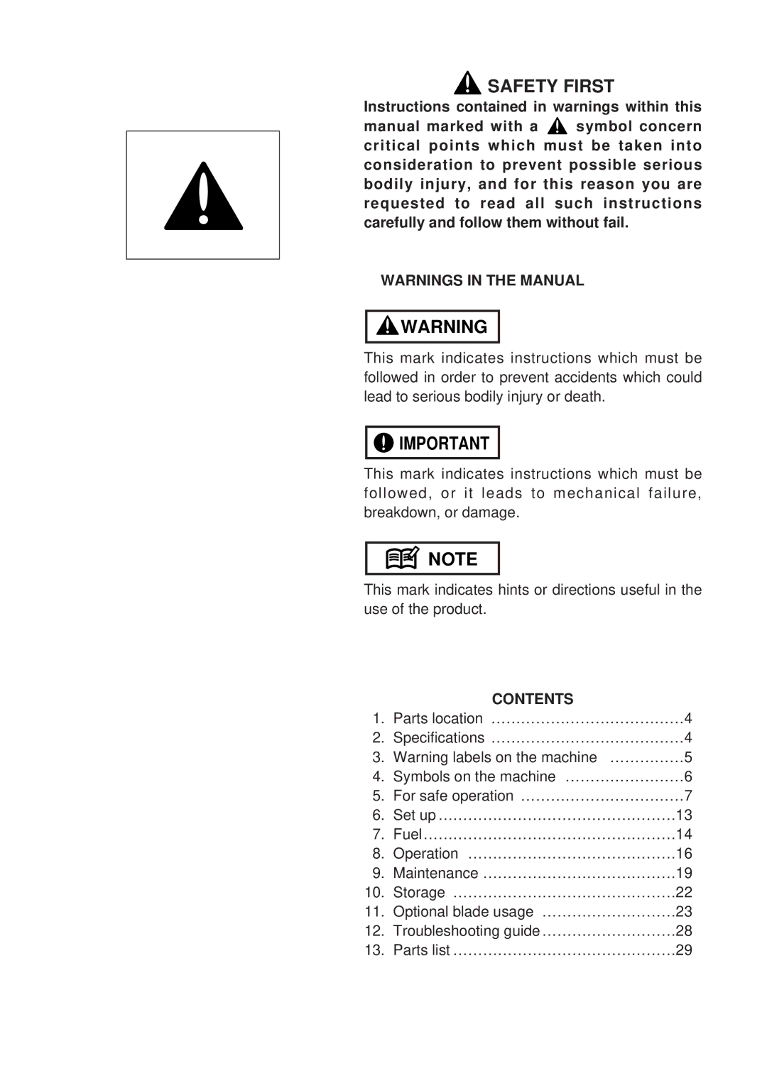 RedMax BCZ2400S manual Safety First 