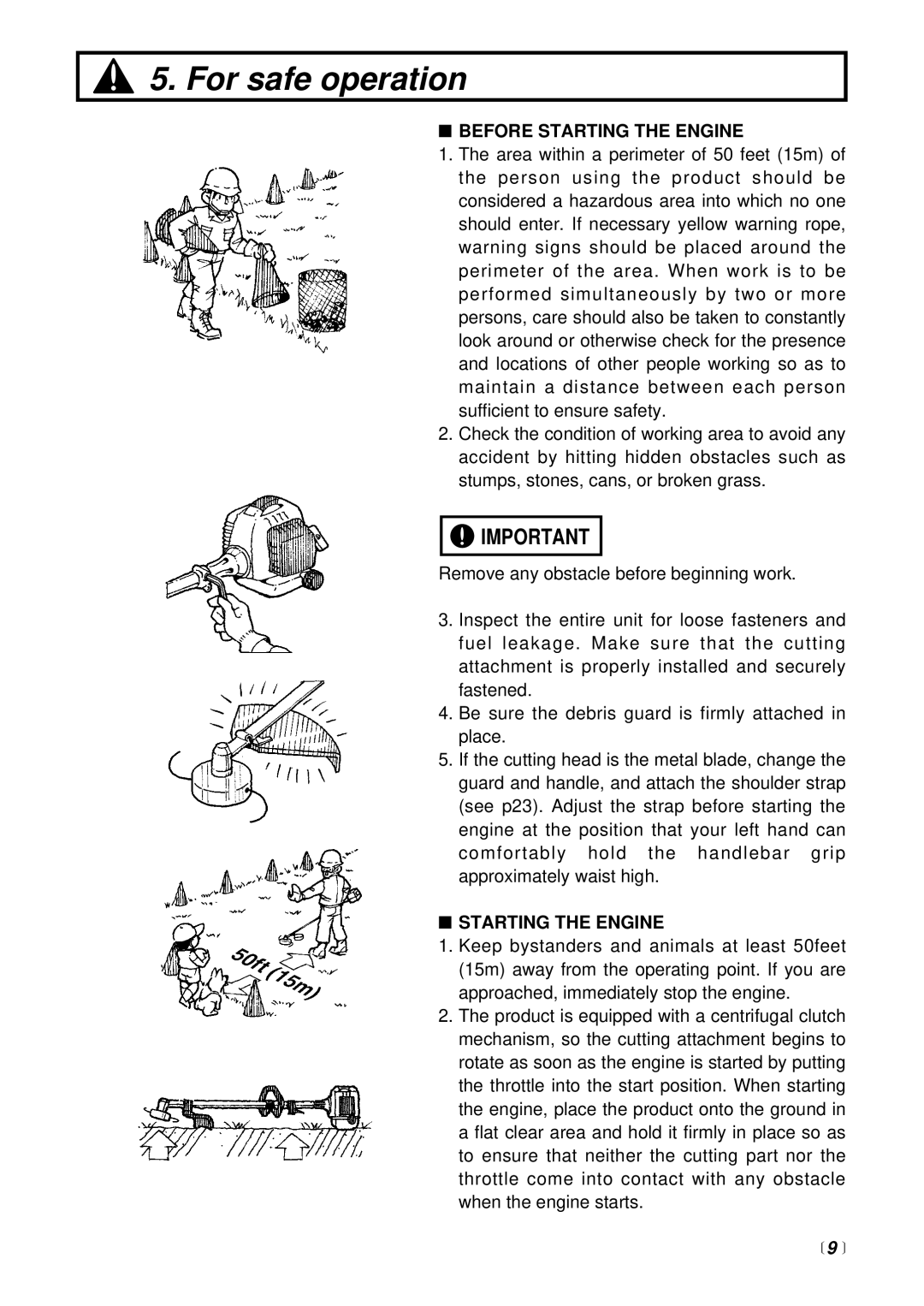 RedMax BCZ2400S manual Before Starting the Engine 