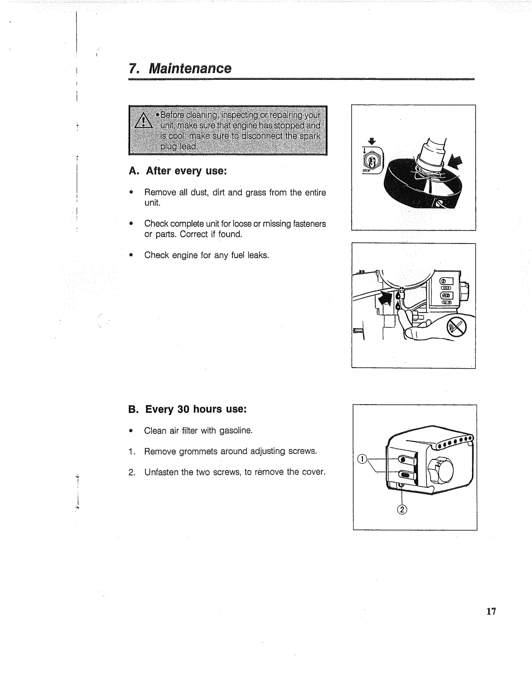 RedMax BT17 manual 