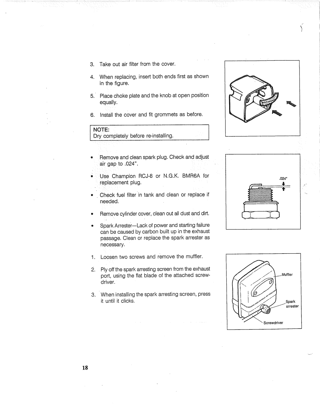 RedMax BT17 manual 