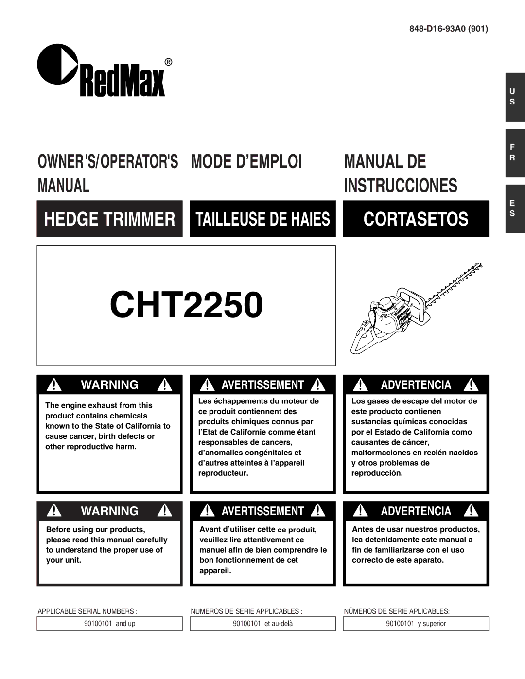 RedMax CHT2250 manual 