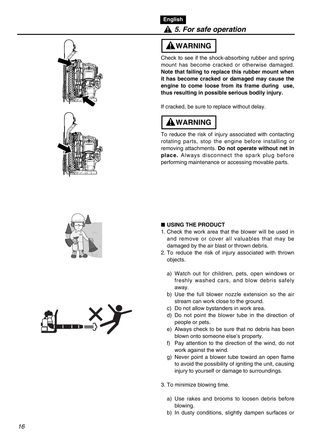 RedMax EBZ3000RH-CA manual Using the Product 