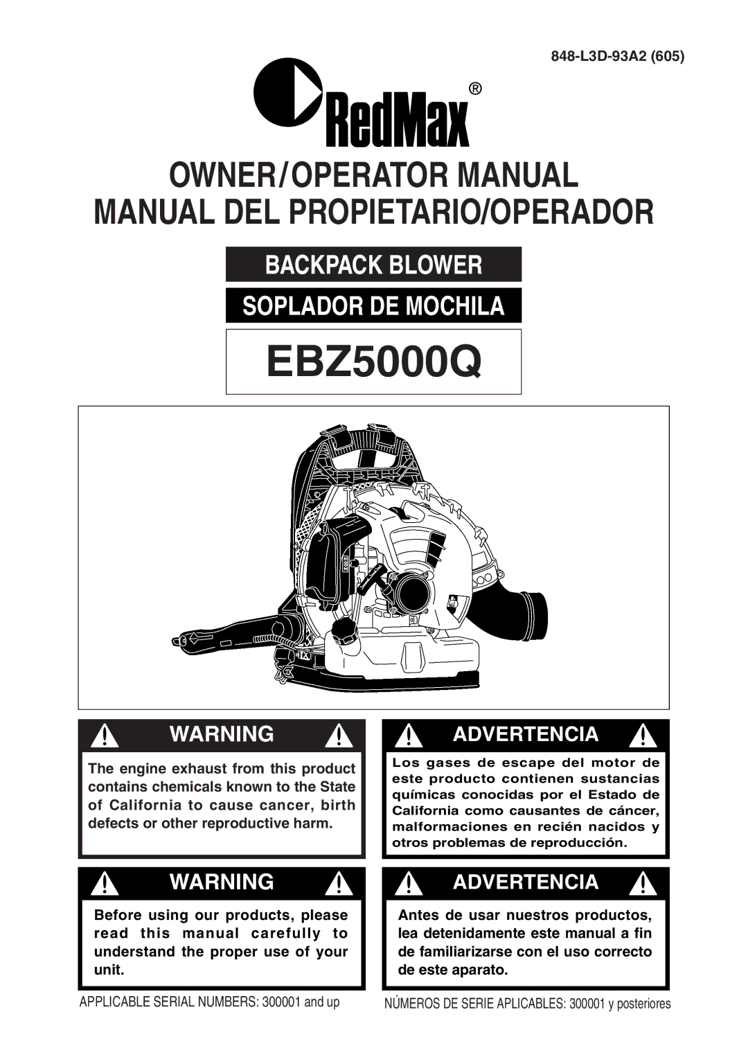 RedMax EBZ5000Q manual 