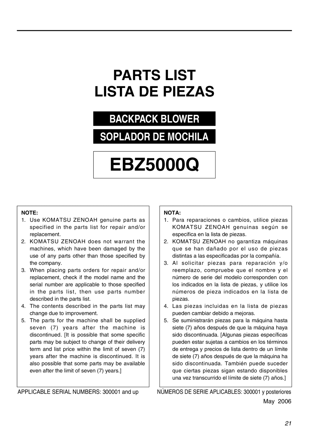 RedMax EBZ5000Q manual Parts List Lista DE Piezas 