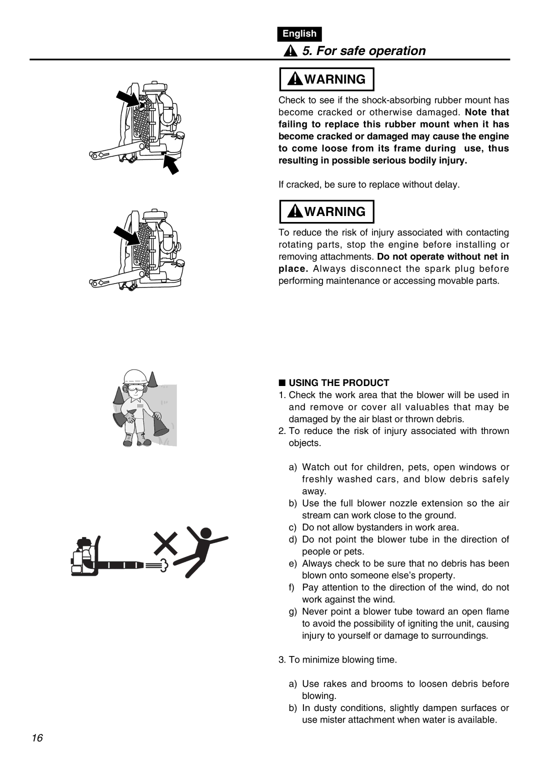 RedMax EBZ7001RH-CA, EBZ7001-CA manual Using the Product 