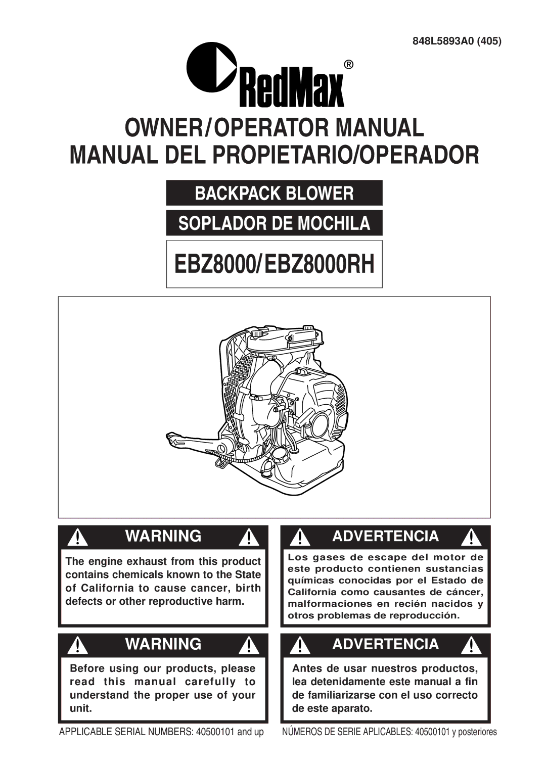 RedMax manual EBZ8000/ EBZ8000RH 