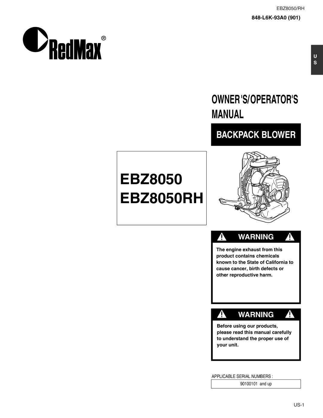 RedMax EBZ8050RH manual 