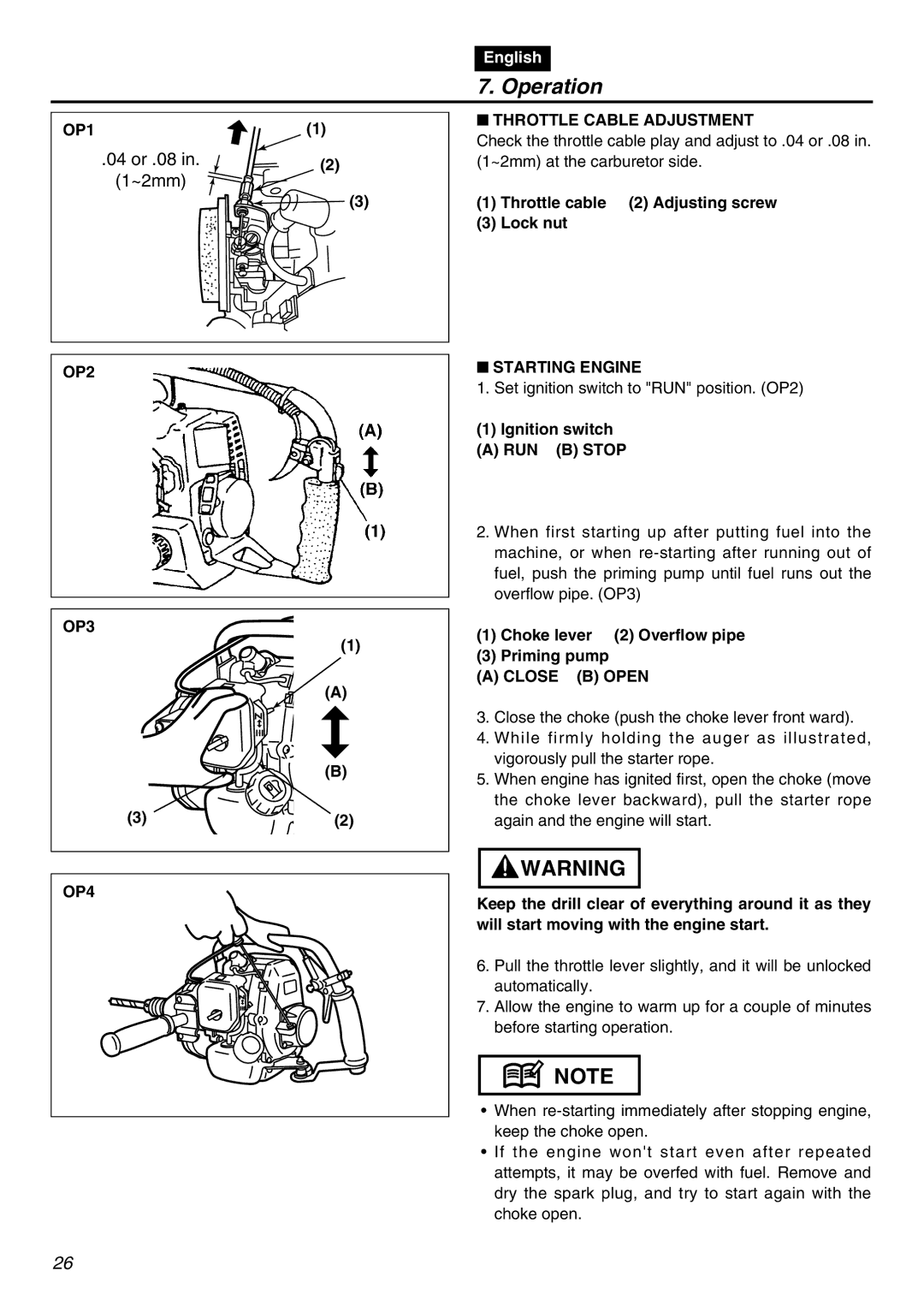 RedMax EDG2300R manual Operation 