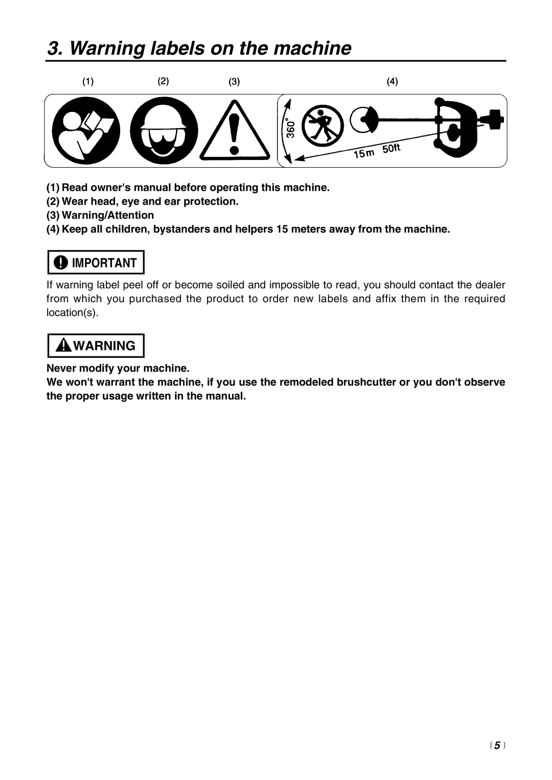 RedMax EXZ-PU, EX-HE, EX2-BC, EX-PS, EX-LRT manual  5  