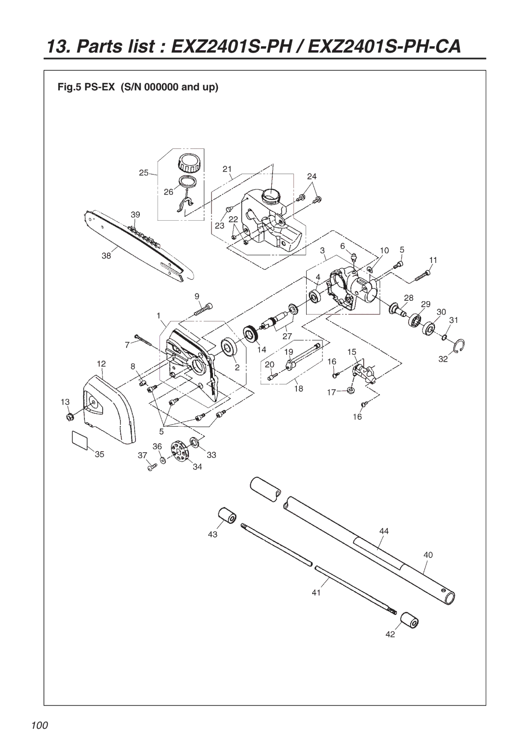 RedMax EXZ2401S-PH-CA manual PS-EX S/N 000000 and up 