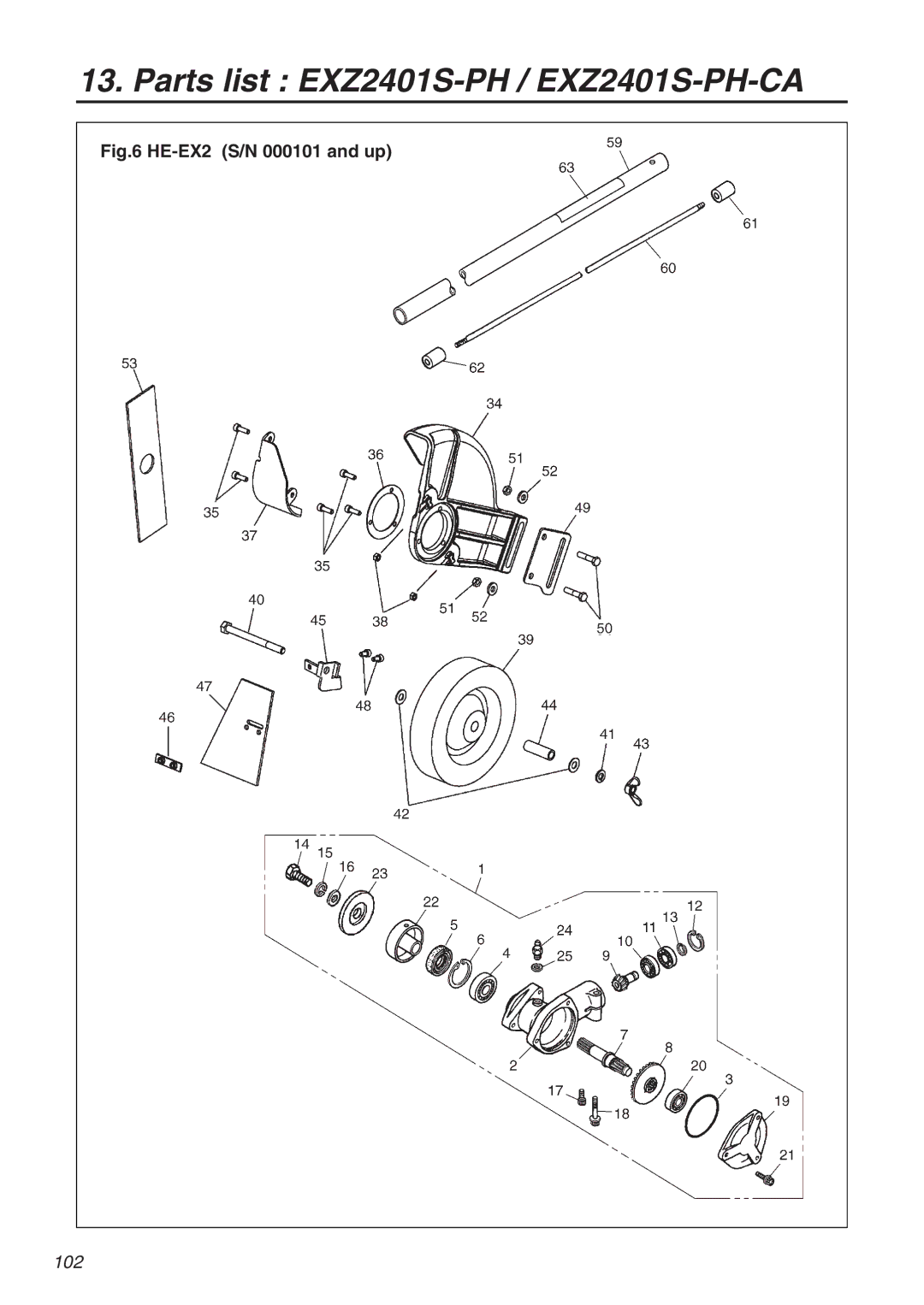 RedMax EXZ2401S-PH-CA manual HE-EX2 S/N 000101 and up 