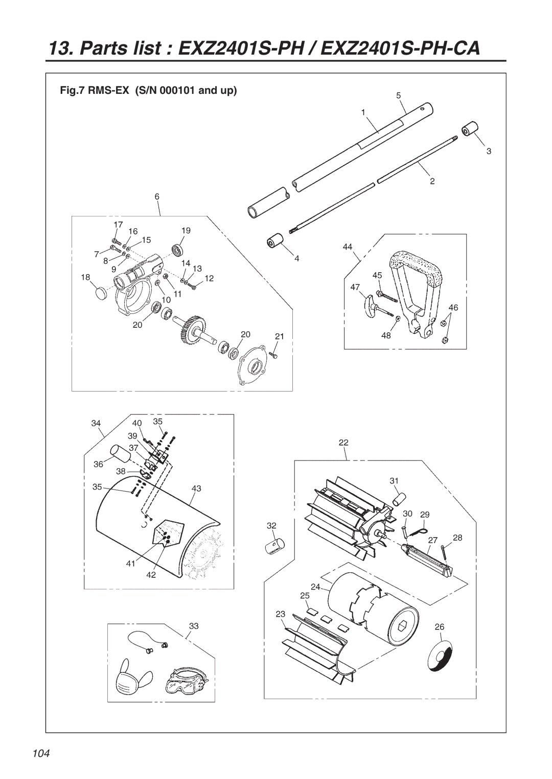 RedMax EXZ2401S-PH-CA manual RMS-EX S/N 000101 and up 