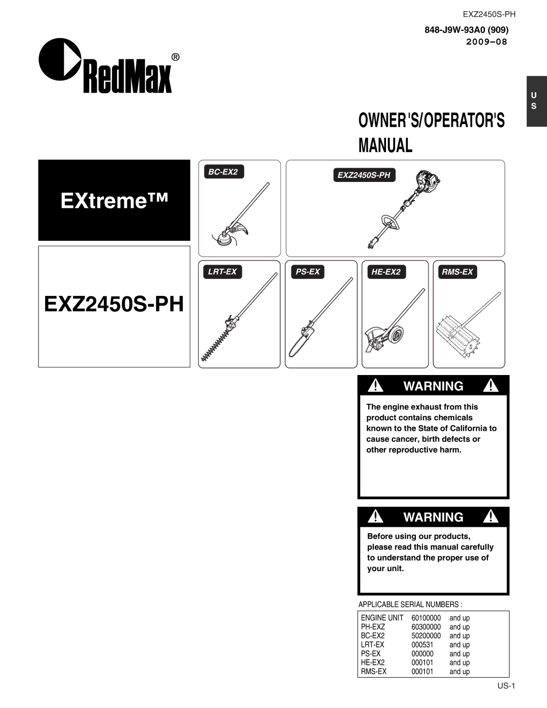 RedMax EXZ2450S-PH manual 