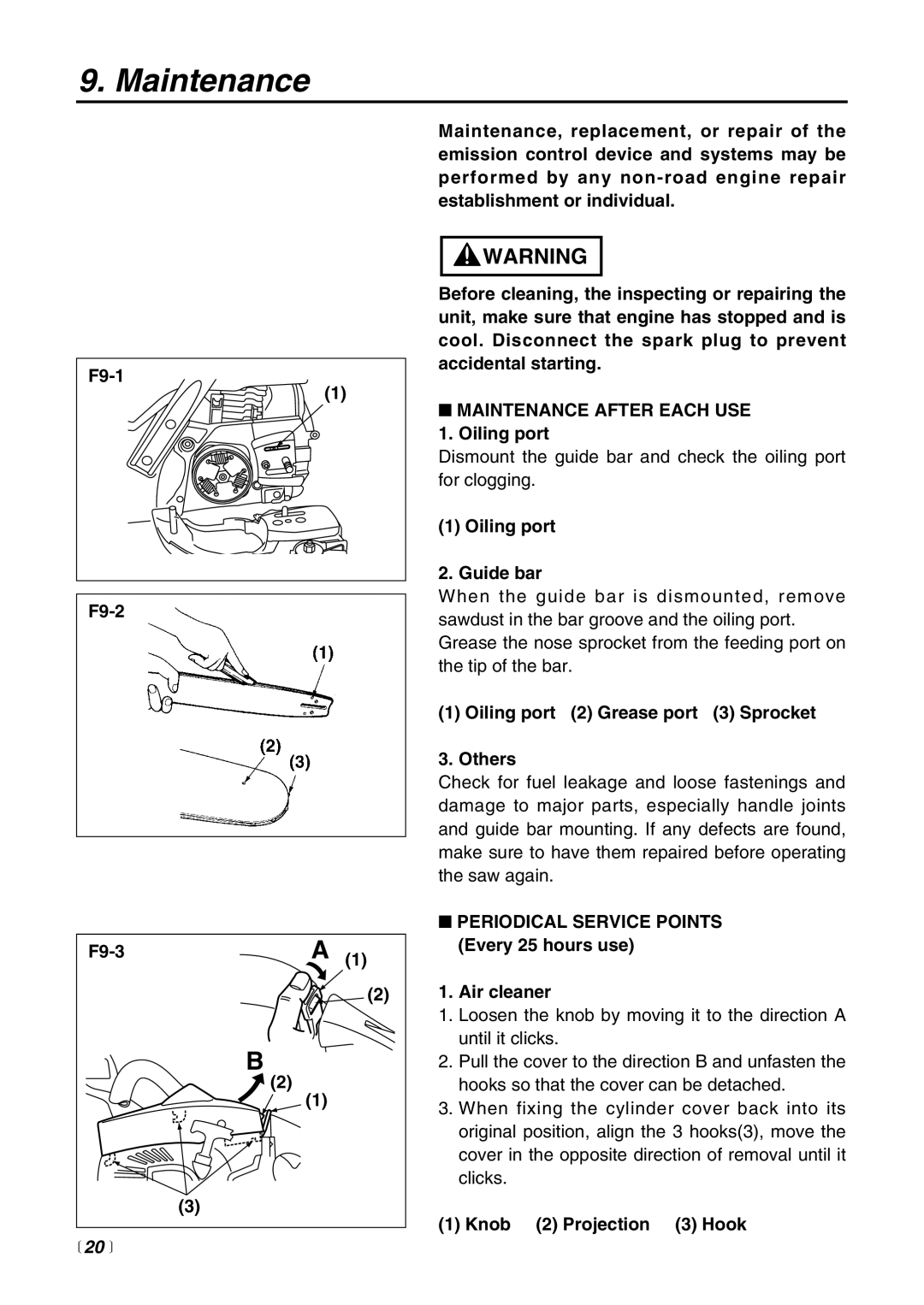 RedMax G3200EZ manual Maintenance After Each USE 