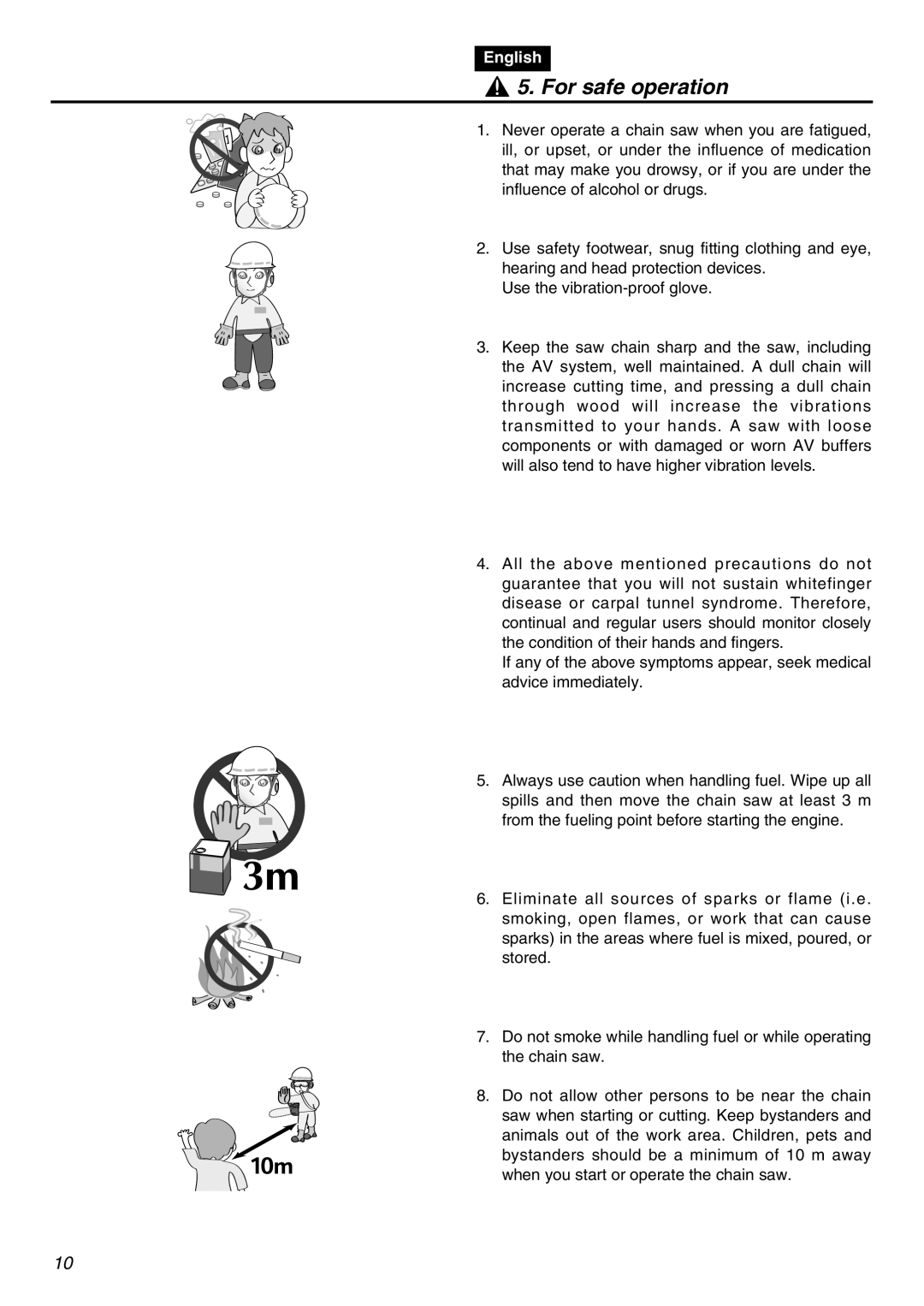 RedMax G5000AVS manual For safe operation 