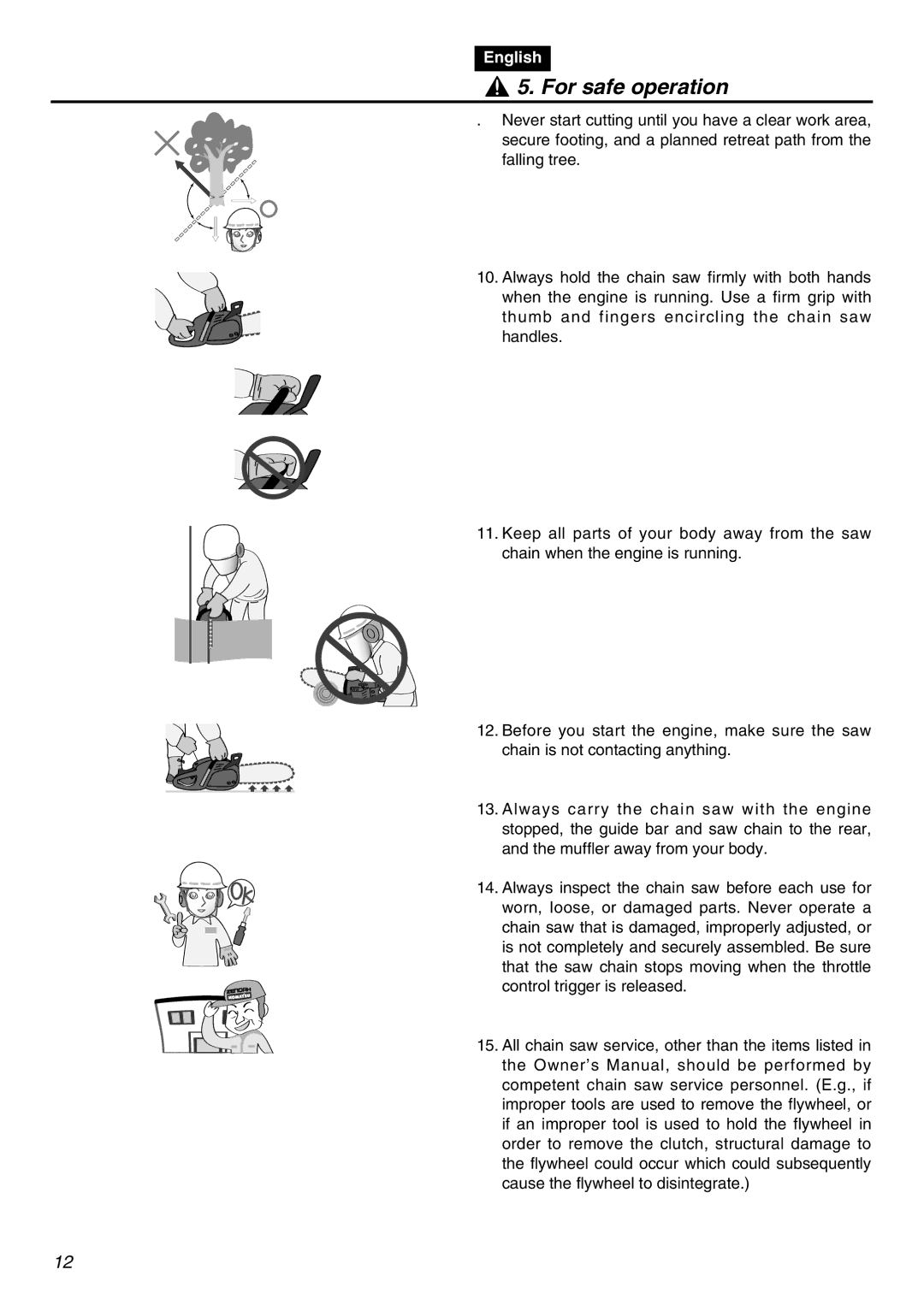 RedMax G5000AVS manual For safe operation 