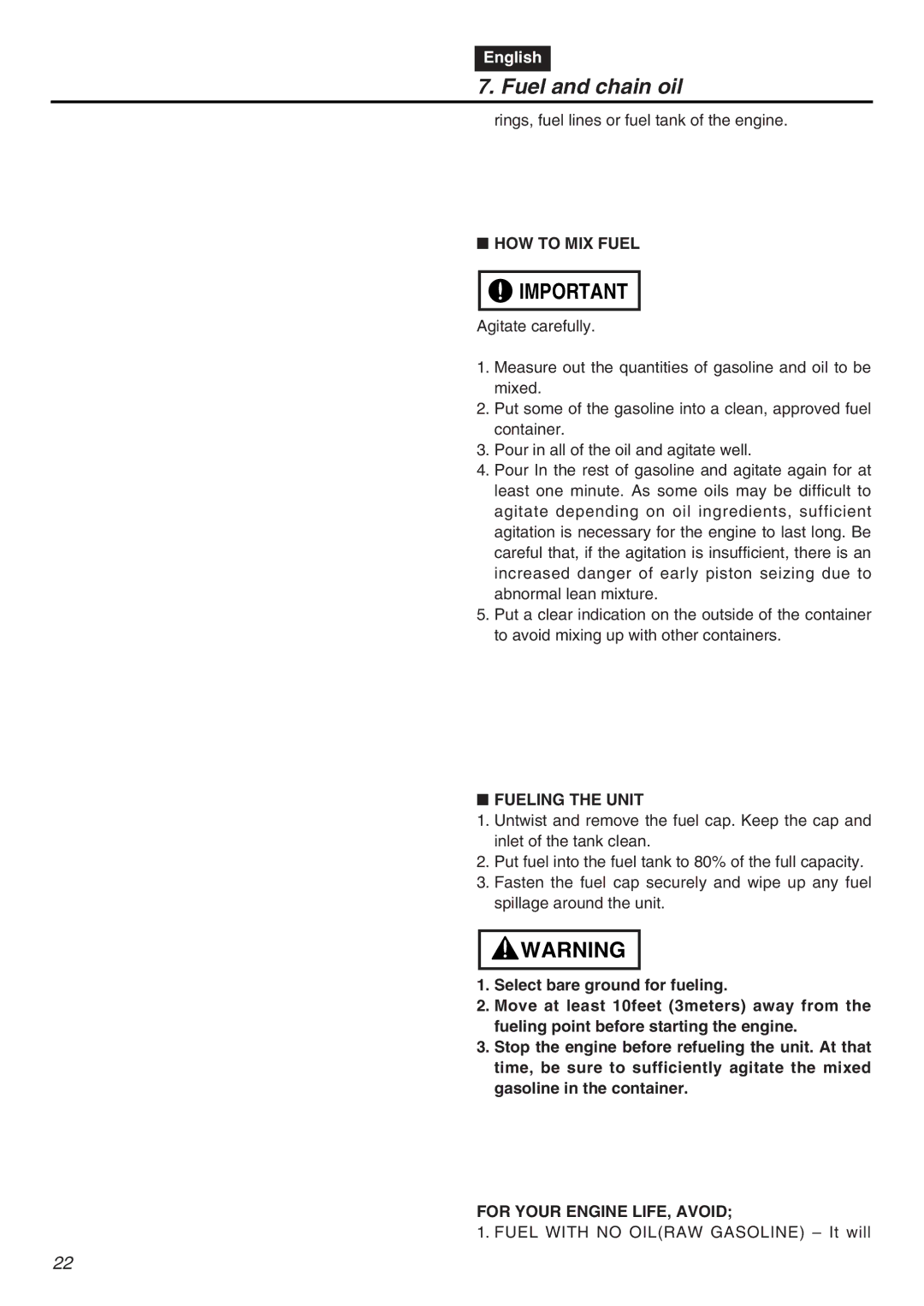 RedMax G5000AVS manual HOW to MIX Fuel, Fueling the Unit, For Your Engine LIFE, Avoid 