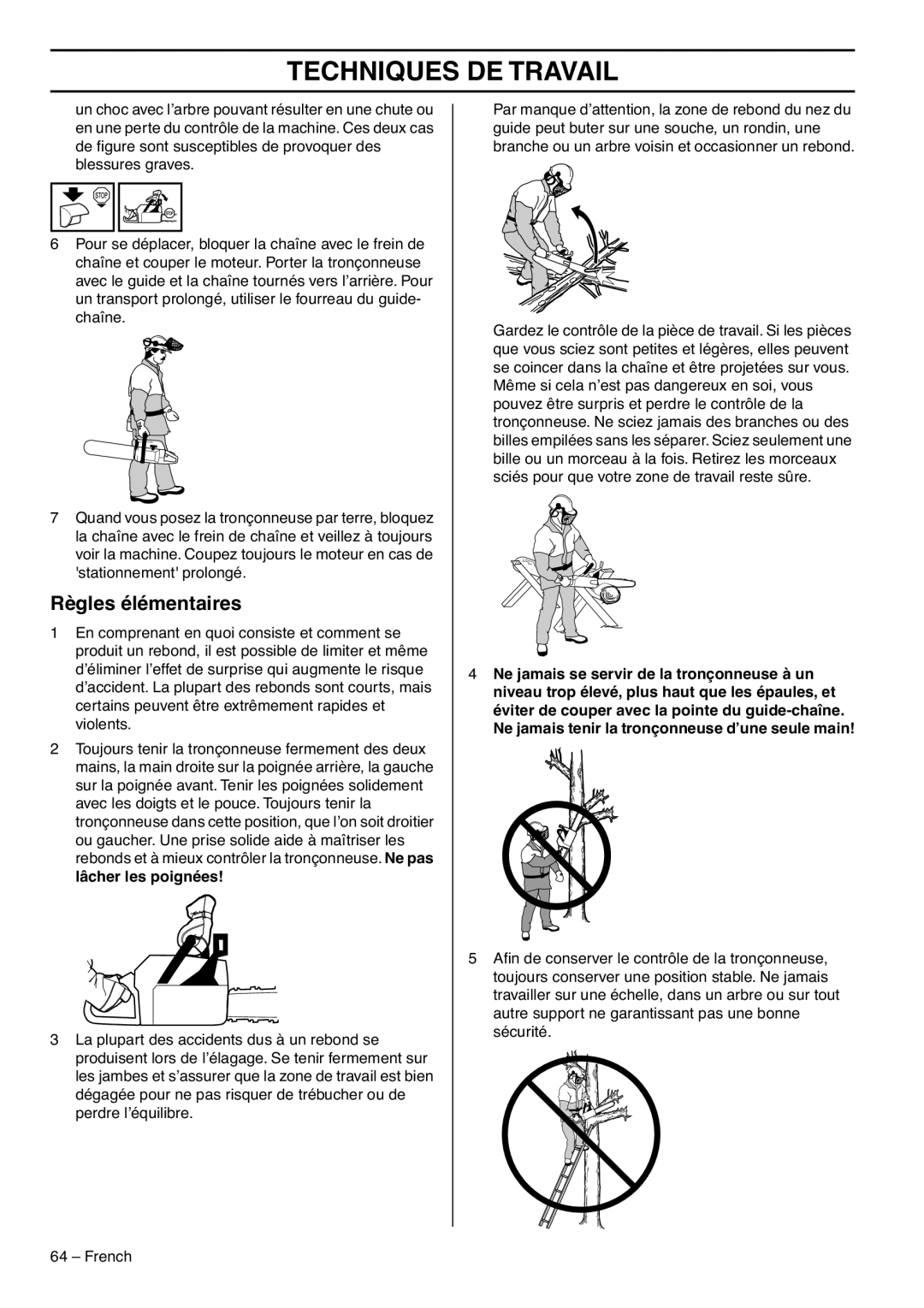 RedMax G5300 manual Règles élémentaires 