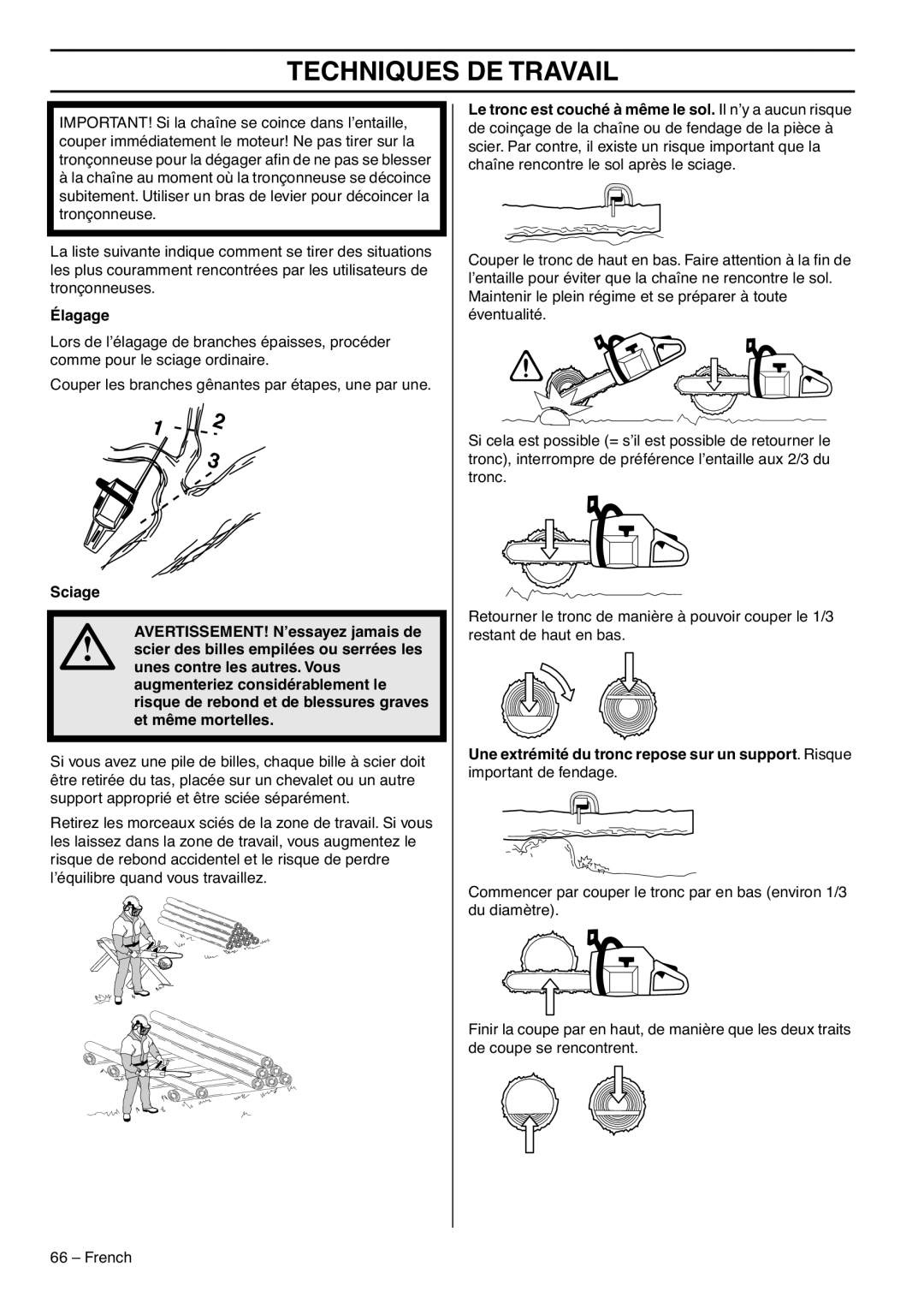 RedMax G5300 manual Élagage 