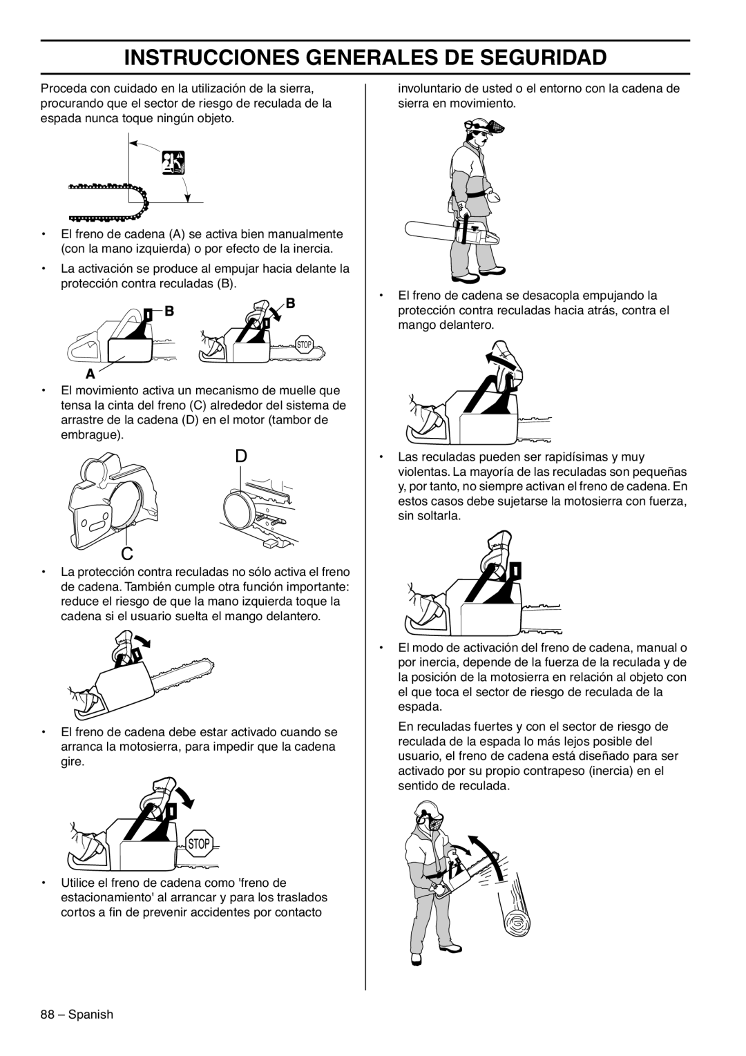 RedMax G5300 manual Instrucciones Generales DE Seguridad 