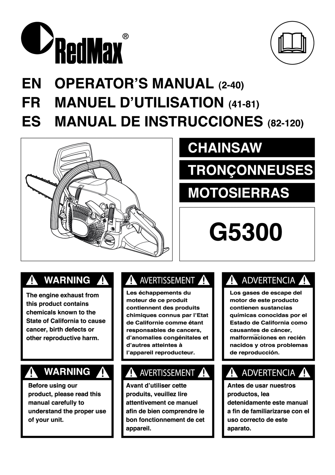 RedMax G5300 manual 