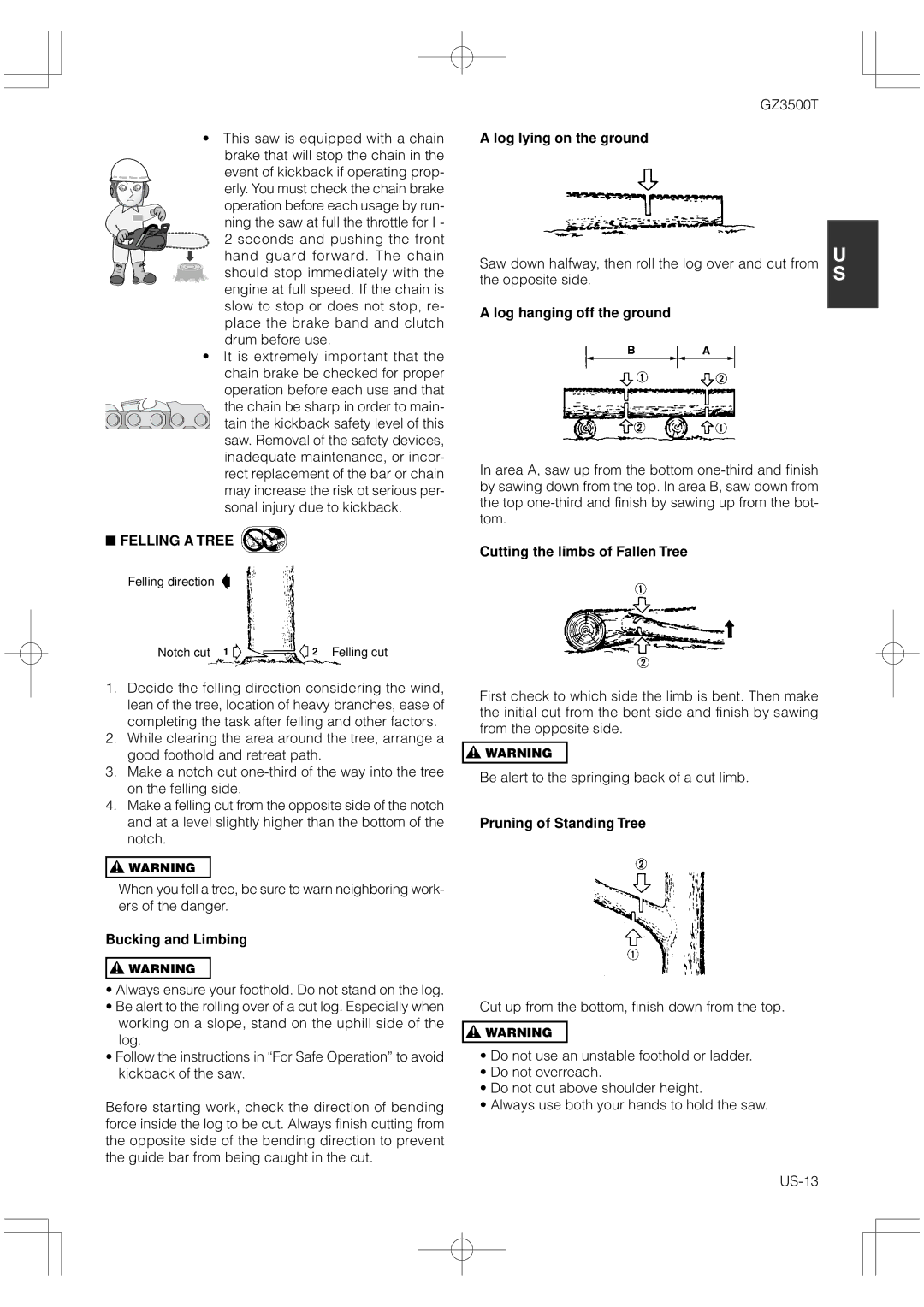 RedMax GZ3500T manual Felling a Tree 
