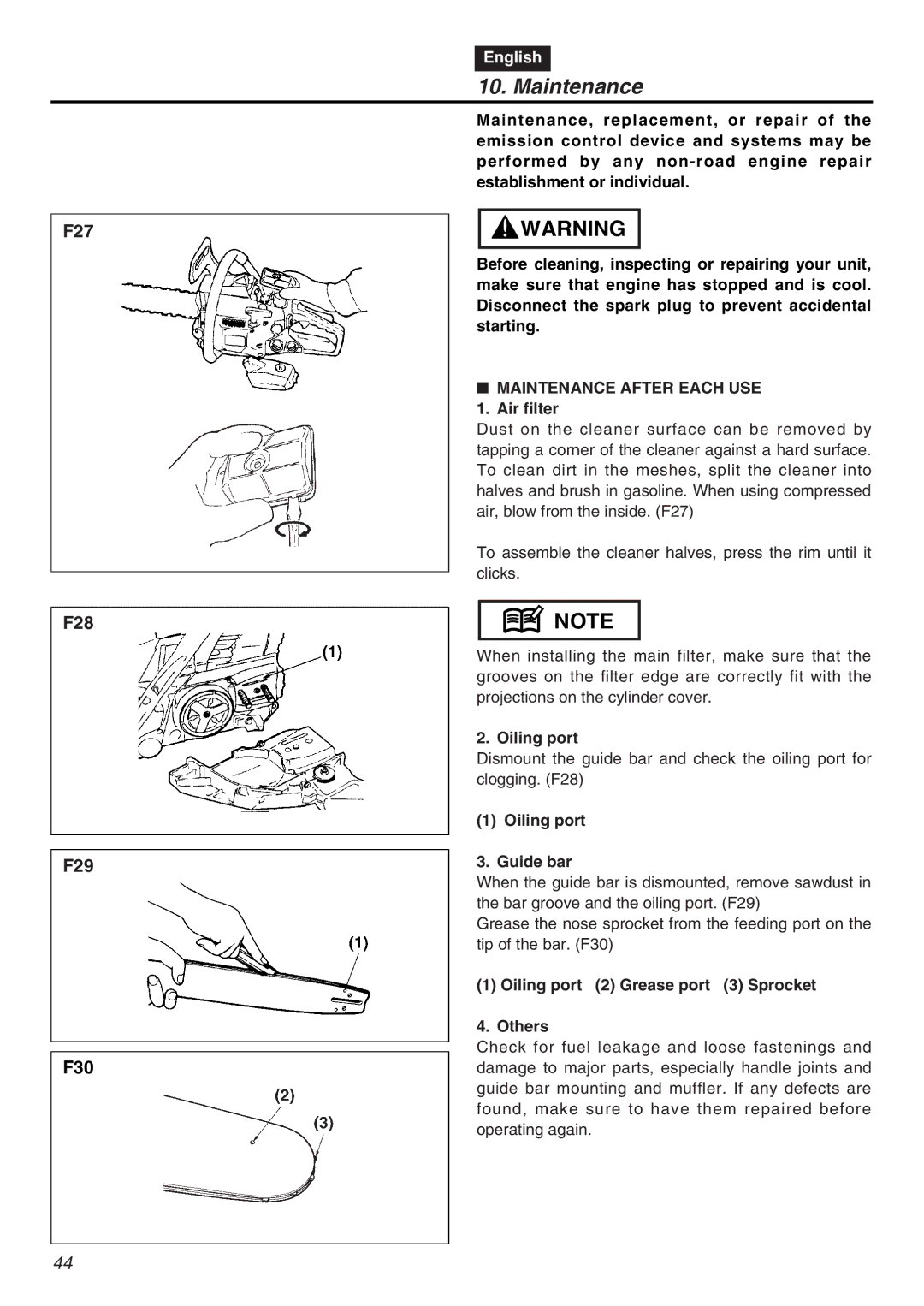 RedMax GZ4000 manual Maintenance After Each USE 