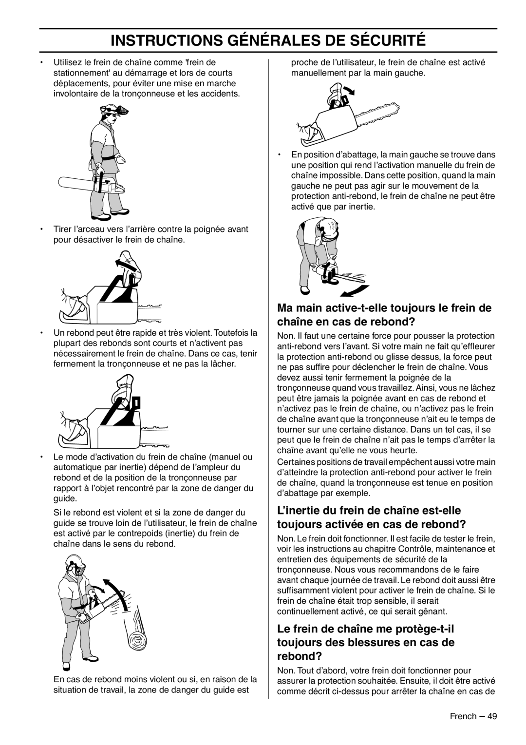 RedMax GZ7000 manual Instructions Générales DE Sécurité 