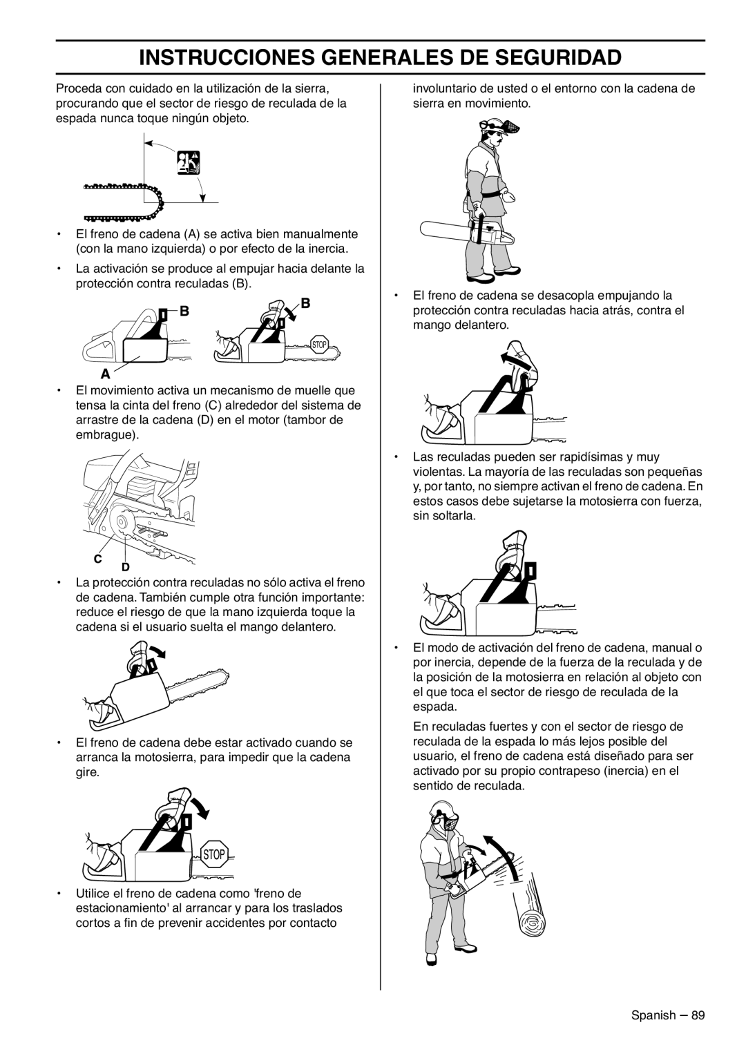 RedMax GZ7000 manual Instrucciones Generales DE Seguridad 