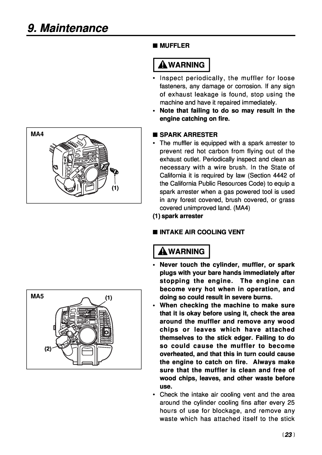 RedMax HEZ2500S manual  23 , Maintenance, MA51 