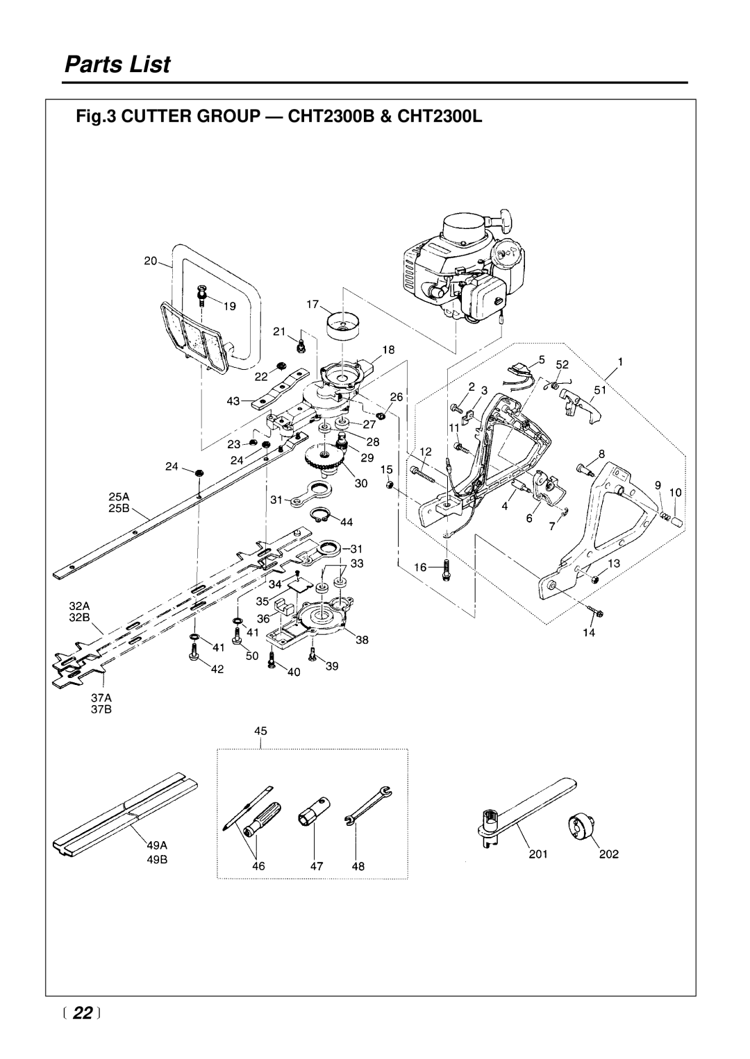 RedMax HT2300A, CHT2300L, CHT2300B manual  22  