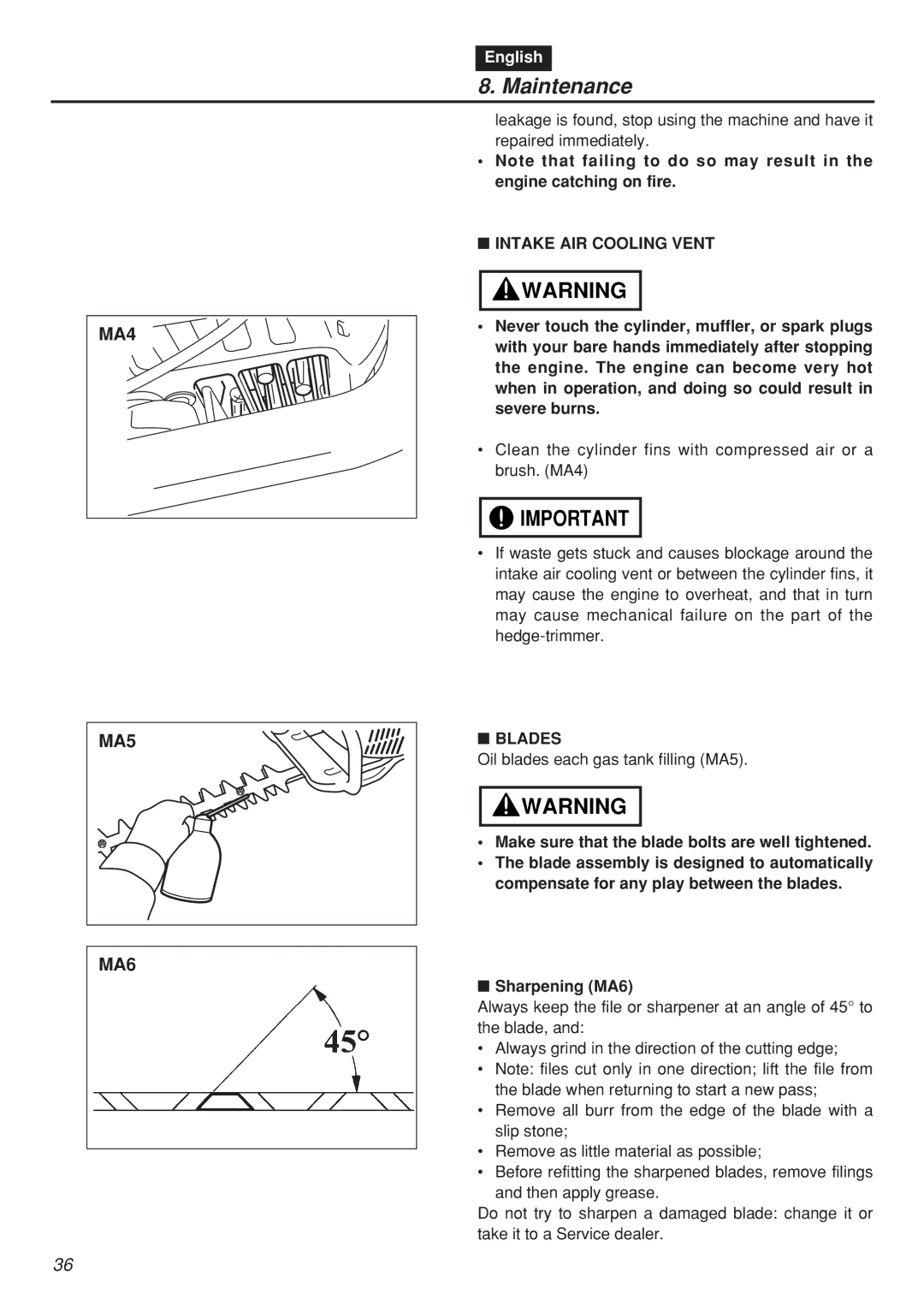 RedMax CHTZ2401L manual Intake AIR Cooling Vent, Blades 