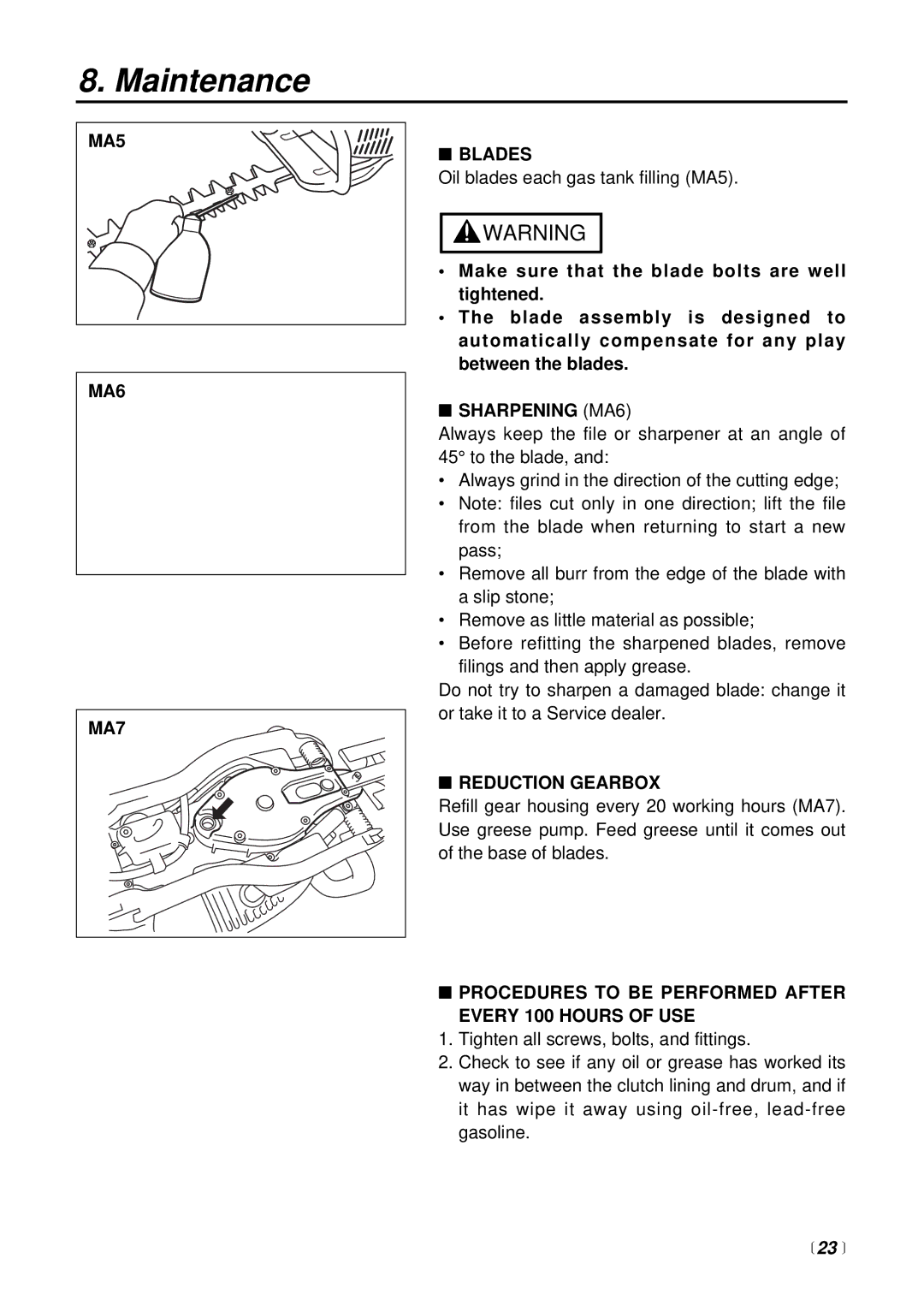 RedMax CHTZ2500 manual  23  