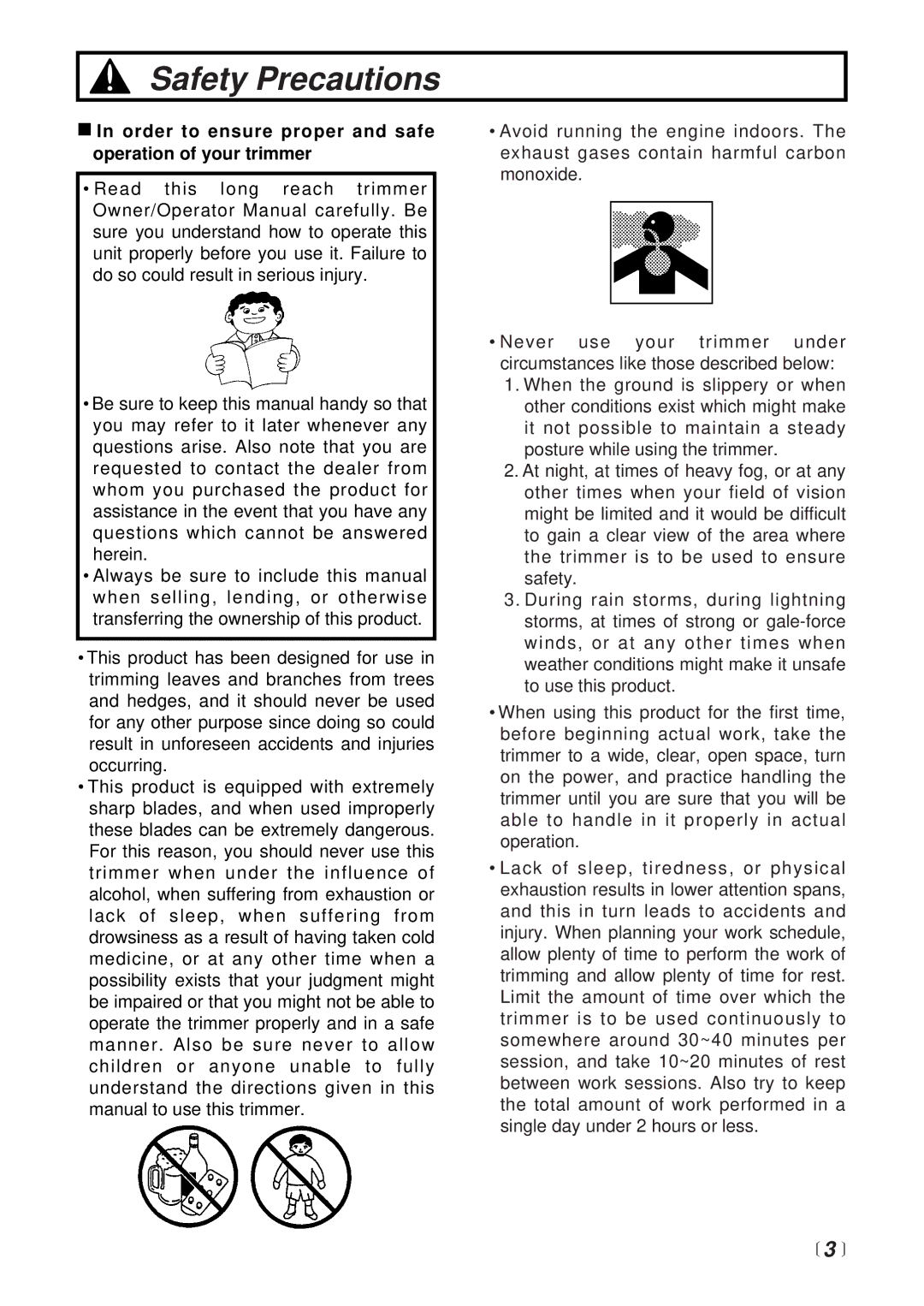 RedMax LRT2300 manual Safety Precautions, Order to ensure proper and safe operation of your trimmer 