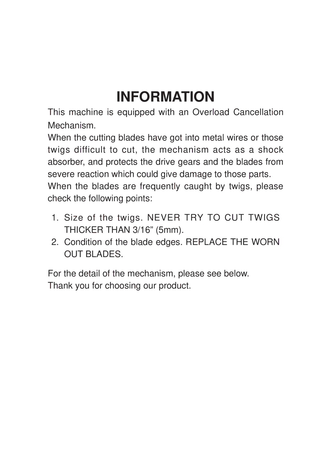 RedMax LRTZ2500 manual Information 