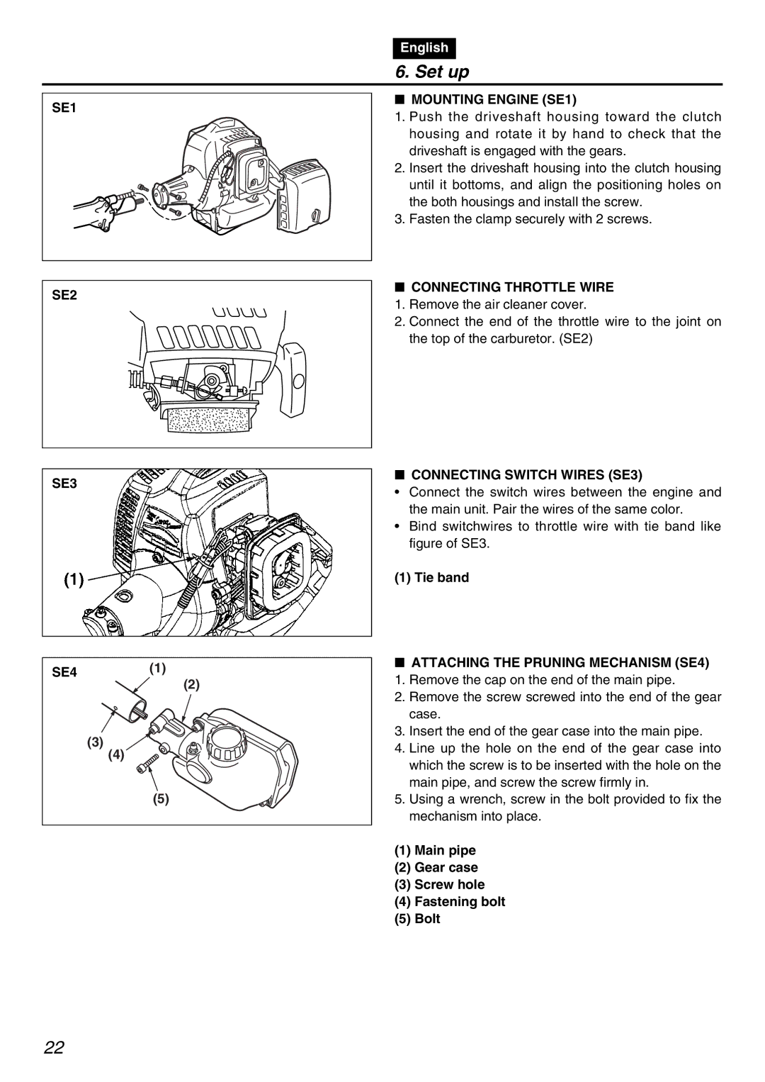 RedMax PSZ2401-CA manual Set up 