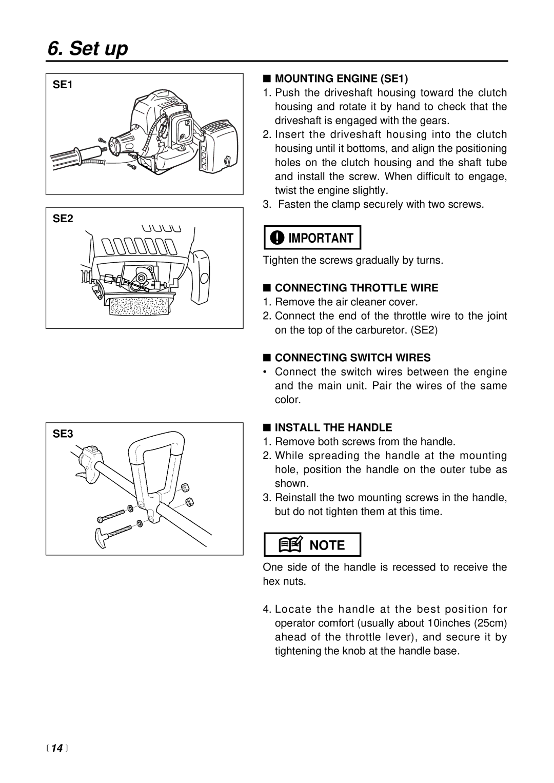 RedMax RMSZ2500 manual Set up 